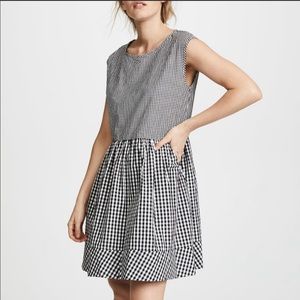 Madewell Gingham Plaid Relaxed Sleeveless Dress
